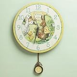 Vintage Nursery Rhyme Theme Child's Clock - Nursery Rhyme Clock 13 dia.