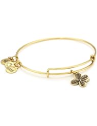 Alex And Ani "Bangle Bar" Lucky Clover Expandable Wire Bangle