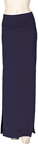 Solid Banded Jersey Maxi with Double Side Slit Skirts (QPYL)