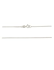 14K White Gold - 20" 0.7 MM. Square Box Necklace Gold Chain