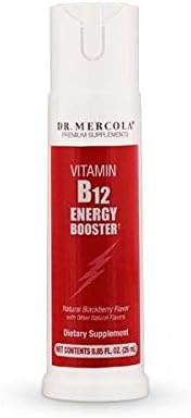 Dr. Mercola Vitamin B12 Energy Booster Spray - Formulated With Methylcobalamin - Natural Blackberry Flavor - .85 Ounces