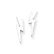 Sterling Silver Lightning Bolt Post Earrings