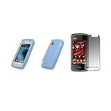 Nokia Nuron 5230 - Premium Transparent Blue Soft Silicone Gel Skin Cover Ca ....