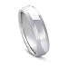 Platinum Flat Top Comfort Fit Men's Wedding Band with Beveled Edges, 6mm