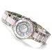Oniss's Ladies Small Size Stainless Steel and Ceramic Watch Model ON-400-M1(Pink Ceramic)