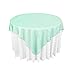 OurWarm® Mint Green Organza Table Overylay Cover Square 72