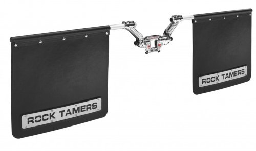 Rock TamersTM Chrome Removable & Adjustable Mudflap System