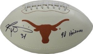 Ricky Williams Autographed/Hand Signed Texas Longhorns Logo Football with 98 Heisman inscription