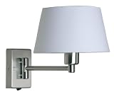 Armada Single Swing Arm Wall Light Satin Chrome Finish