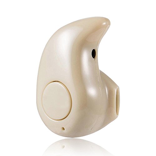 Fetta Mini Wireless Hands-Free Calling Earpieces,Invisible Bluetooth Headset Earphones For iPhone 6 plus 6s Samsung Galaxy Edge S6 S5 Note 5 Sony iPad Air and Other Bluetooth Enabled Devices (Beige)