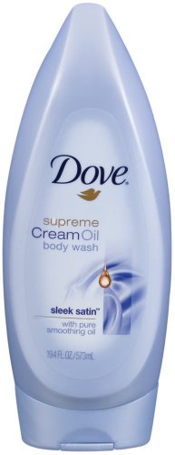 Dove Supreme Cream Oil Body Wash, Sleek Satin, 19.4 Ounce (Pack of 3)