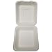 PrimeWare DHL-81 White Molded Fiber Hinged Lid Container, 7-7/8" Length x 8" Width x 3-1/5" Height, Deep, Medium (Case of 200)