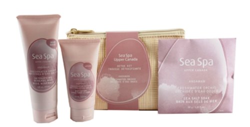 Upper Canada Soap & Candle Sea Spa Detox Gift Kit, Andaman Freshwater Orchid