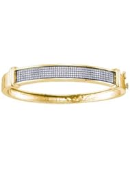 0.76ctw Round Diamond Micro-Pave Bangle Bracelet