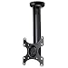 Sanus VisionMount MC1A-B1 - Mounting kit ( extension column, ceiling plate, interface bracket ) for flat panel - extruded aluminum - black - screen size: 23
