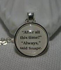 Harry Potter Book Page Pendant After All This Time, Always Necklace Harry Potter Character Necklace