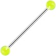 Yellow Glow in the Dark Industrial Barbell 31mm