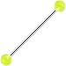 Yellow Glow in the Dark Industrial Barbell 31mm