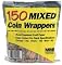 Flat Coin Wrappers, Mixed Amounts, 150 Ct., OE/BE/RD/GN, Sold as 1 pack