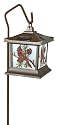 Moonrays 92270 Cardinal Solar Light, Stained Glass Outdoor Lamp Cardinal Stained Glass