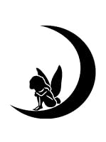 Ambiance Live Vinilo Decorativo Fairy and moon Negro