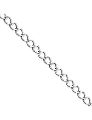 5.75mm, Sterling Silver, Fancy Open Curb Chain, 24 inch