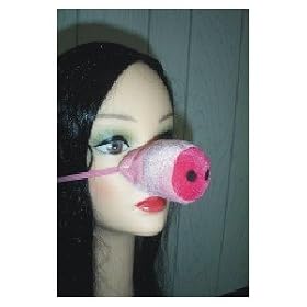 Velvet Soft Pig Nose Snout Costume Accessory Strap Mini Mask