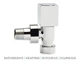 Hudson Reed Chrome Square Radiator Valves - (Angled)