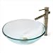 Kraus C-GV-101-12mm-1300ORB Glass Bamboo Combo Bathroom Sink