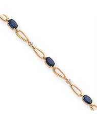 14k Gold Sapphire/Diamond Bracelet