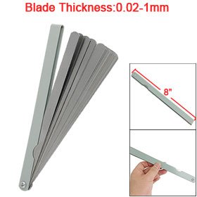 8 Length 0.02-1mm Metric Gap Measure Feeler Gauge by uxcell