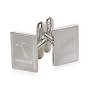 Hammered and Plastered Silver Cufflinks with Gift Box