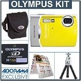 Olympus Stylus 850 SW Digital Yellow Camera Kit, with 1 GB xD Picture Memory Card, Camera Bag, Table Top Tripod, EZ Digital Photography Guide Card