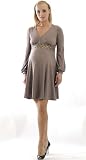 The Olian Beaded Empire V-neck Rayon Knit Dress