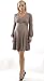The Olian Beaded Empire V-neck Rayon Knit Dress