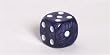 16mm 6-sided Round Edge Pearlized Dice, Purple with White