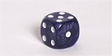 16mm 6-sided Round Edge Pearlized Dice, Purple with White