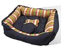 New Stripes Print Dog or Cat Luxury Plush Small Pet Bed