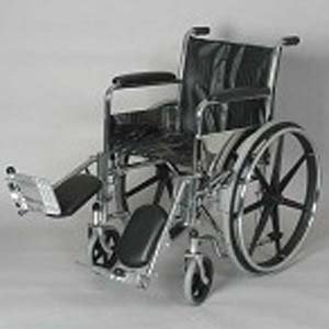 16“ Wheelchair Fixed Arm/Padded Elevating Legrests