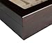 Elegant 6 Piece Ebony Wood Watch Box Display Case and Storage Organizer Box