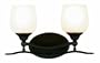 Eurofase 13233-013 Tunbridge 2-Light Bathbar, Flecked Bronze/White