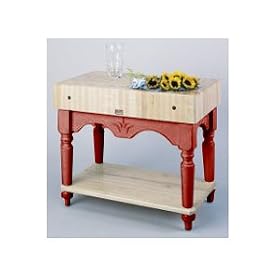 John Boos and Co. American Heritage Collection Barn Red Calais 42x24x7-in. by John Boos