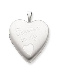 Genuine .925 Sterling Silver 20mm Forever in my Heart Locket. 100% Satisfaction Guaranteed.