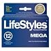 Personal Health Care : Lifestyles Mega XL - Lubricated Condoms, 12 Pack