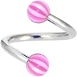 Spiral Twister - Flamingo BEACH BALL Belly Button Ring