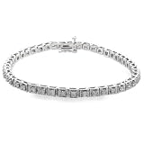 2 Carat Diamond 14K Straight Line Link Bracelet (2ctw, I-J, I2-I3)