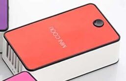 Mini Portable USB Rechargeable Handheld Air Conditioner Summer Cooli Fan (Orange)