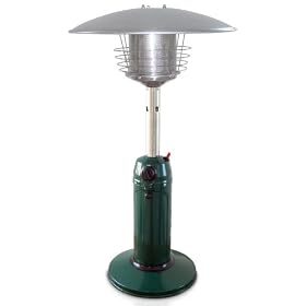 Garden Sun GS3000GN Table Top 11,000 BTU Propane Powered Patio Heater With Push Button Ignition - Green