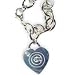 Chicago Cubs Heart Charm Chain Bracelet by Wincraft