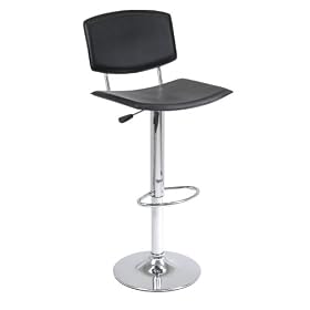 Click here to buy Winsome Spectrum Full-Back Adjustable Airlift Stool, Faux Leather by Winsome.